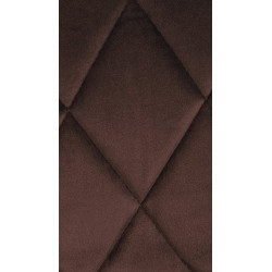 Tabouret de bar Lazio en velours, noir/marron