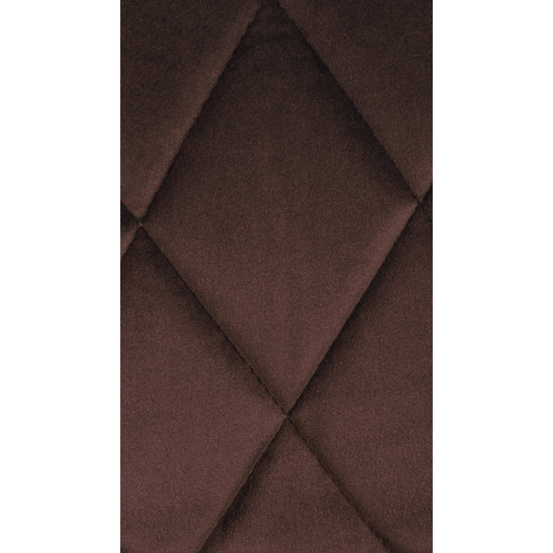 Tabouret de bar Lazio en velours, noir/marron