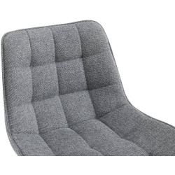 Ensemble de 2 tabourets de bar en tissu Dartford gris