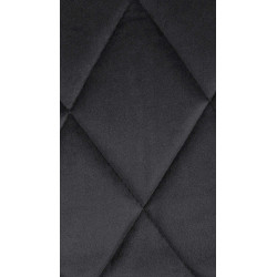 Tabouret de bar Lazio en velours noir noir