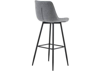 Lot de 2 tabourets de bar Dartford en tissu gris