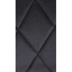 Tabouret de bar Lazio en velours, blanc/gris foncé