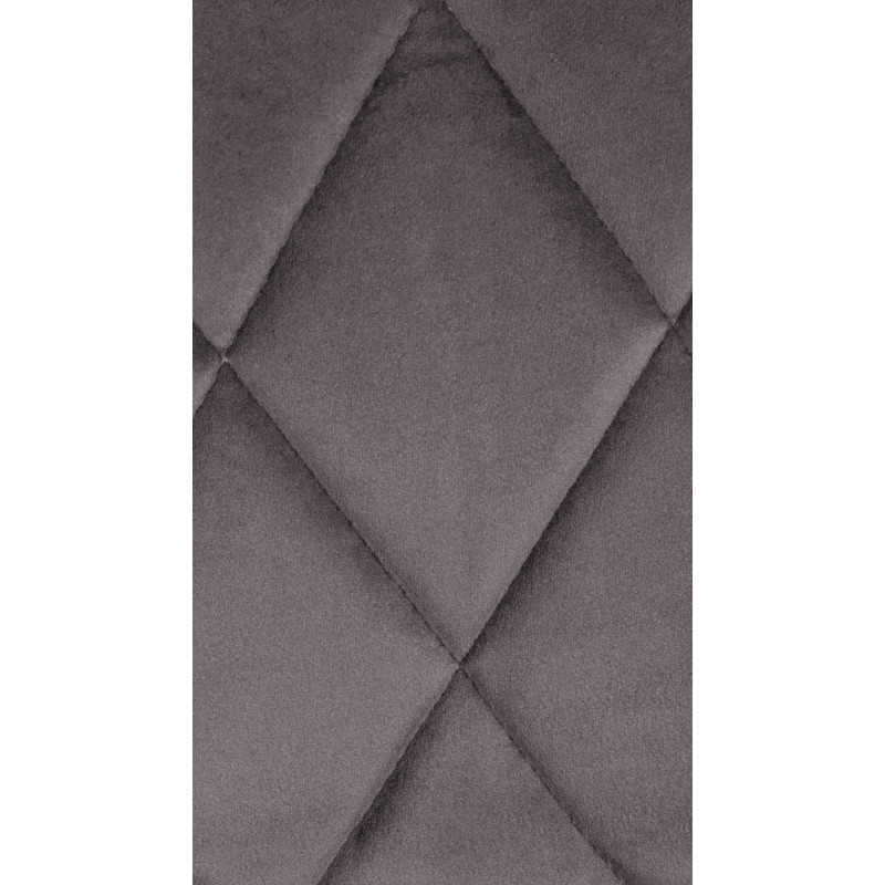 Tabouret de bar Lazio en velours, blanc/gris