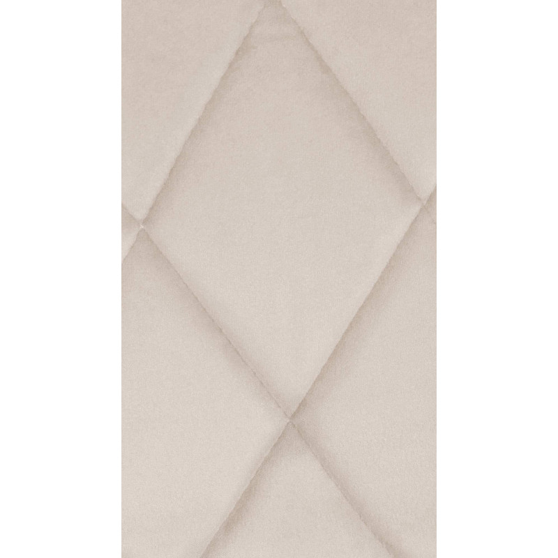 Tabouret de bar Lazio en velours, blanc/crème