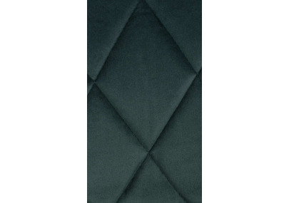 Taburete de bar Lazio de terciopelo, blanco/verde oscuro