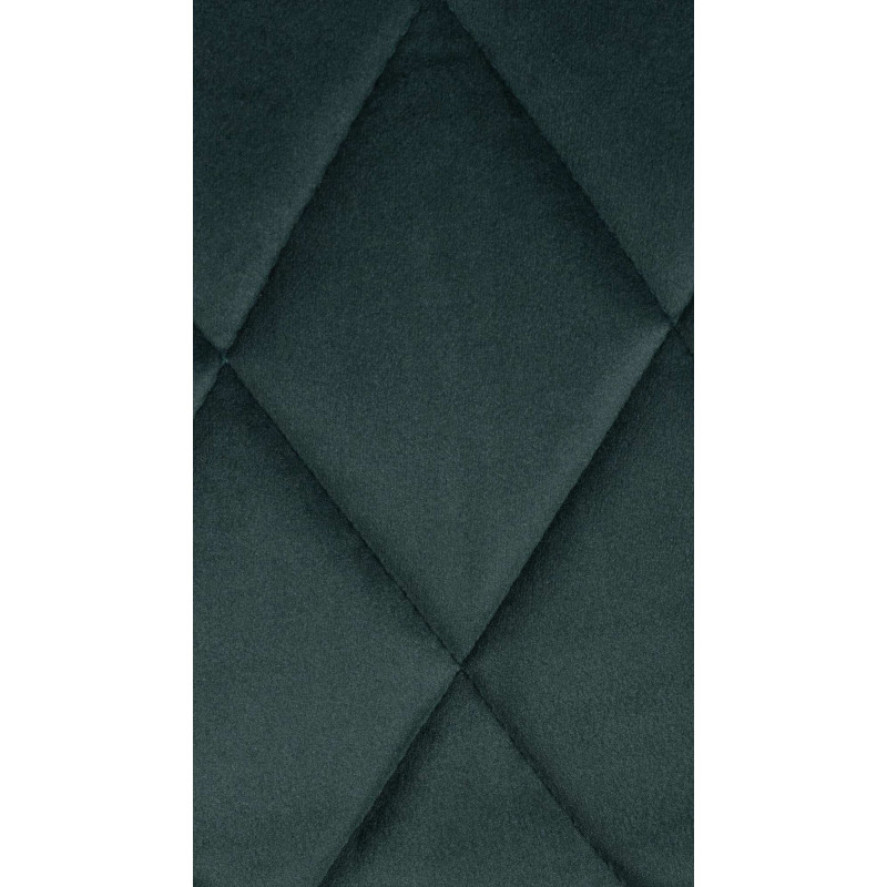 Banqueta de bar Lazio em veludo, branca/verde escuro