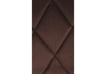 Sgabello da bar in velluto Lazio, bianco/marrone