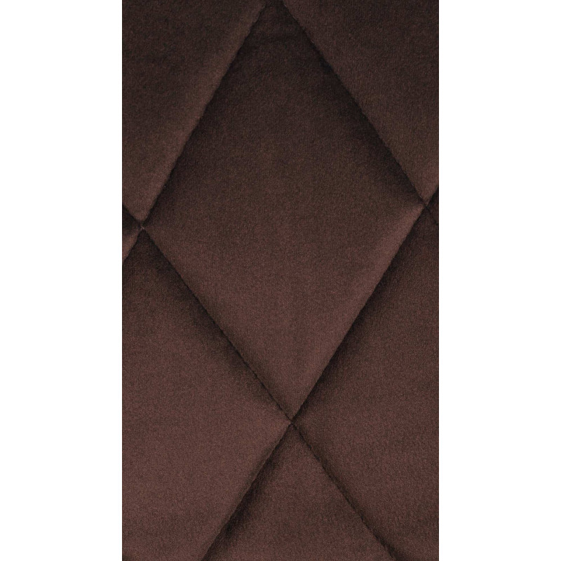 Banqueta de bar Lazio em veludo, branca/marrom