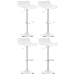 Juego de 4 taburetes de bar Aveiro blancos