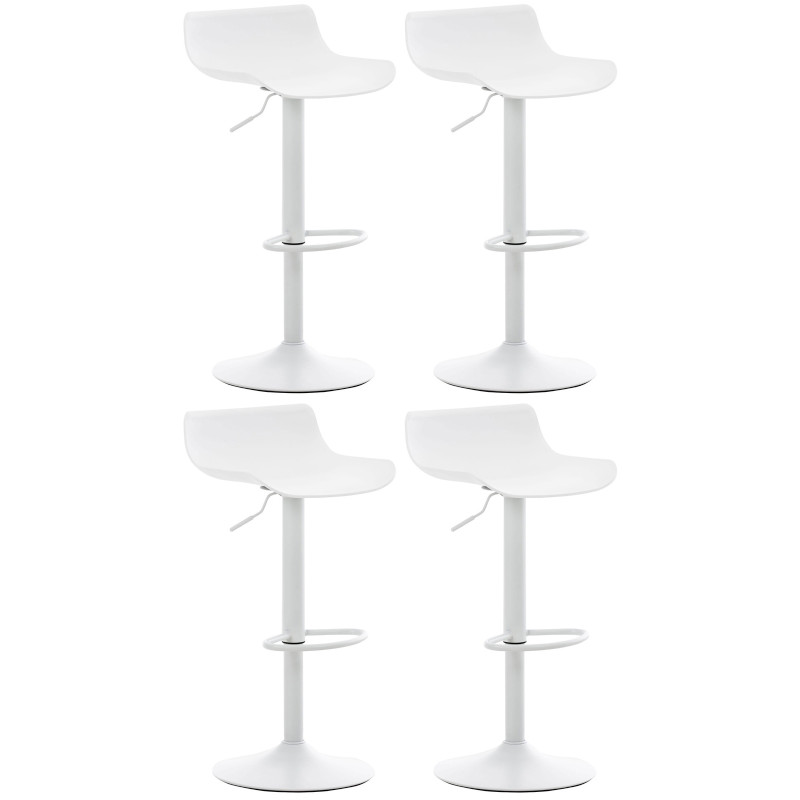 Juego de 4 taburetes de bar Aveiro blancos