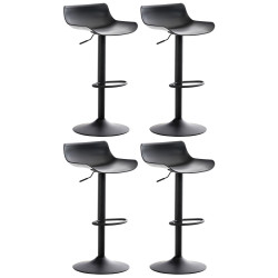 Ensemble de 4 tabourets de bar Aveiro noir