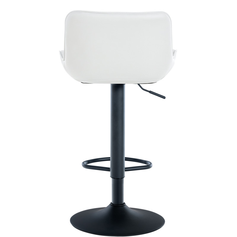 Lot de 2 tabourets de bar Minosa en similicuir blanc
