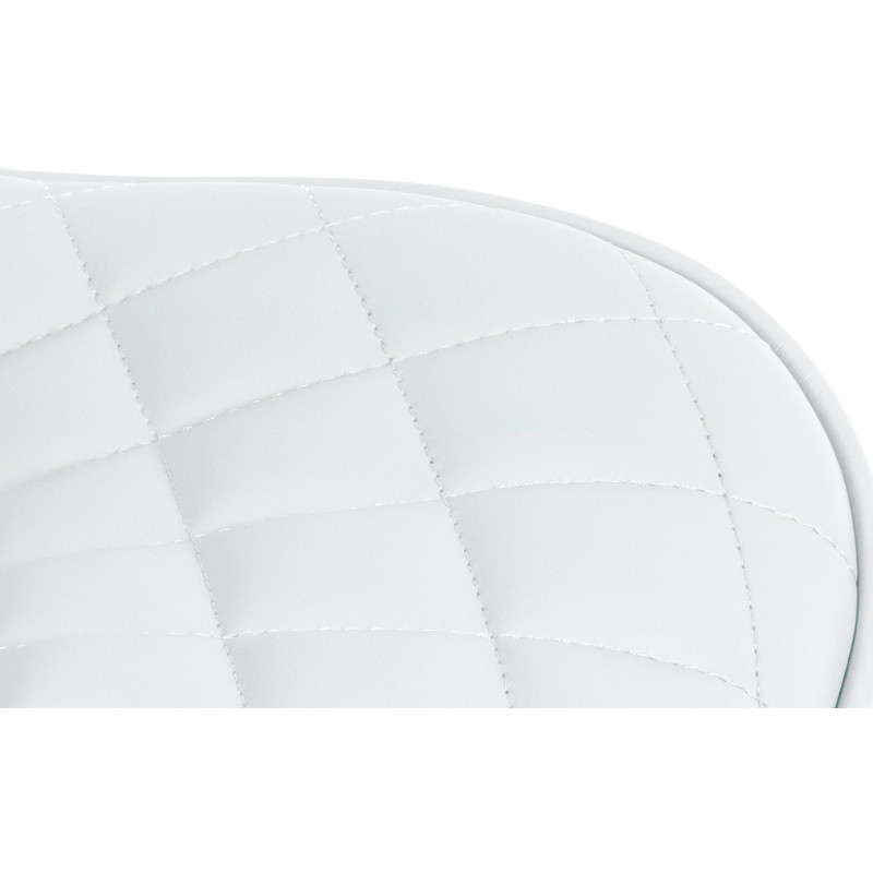 Lot de 2 tabourets de bar Minosa en similicuir blanc