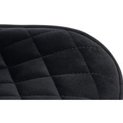 Set di 2 sgabelli da bar in velluto Minosa, neri