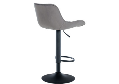 Ensemble de 2 tabourets de bar Minosa en velours gris foncé