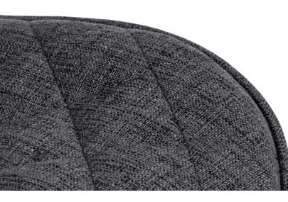 Lot de 2 tabourets de bar Minosa, tissu, noir