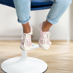 Tabouret de bar en velours Damar, blanc/bleu