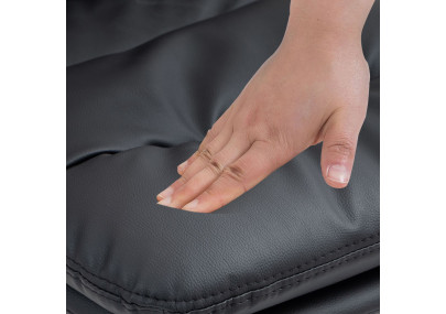 Taburete de bar Damar, imitación de cuero, negro