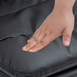 Taburete de bar Damar, imitación de cuero, negro