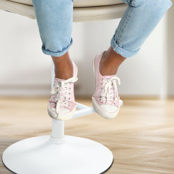 Tabouret de bar Damar, similicuir, blanc crème