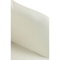 Banqueta de bar Natoma, em tecido, preta e creme.