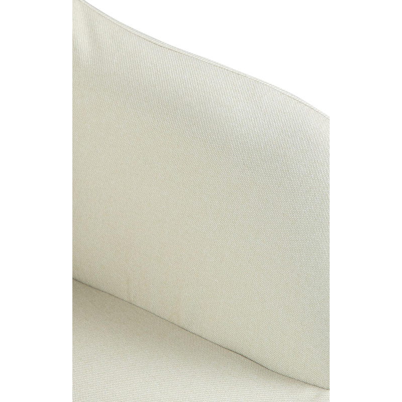 Tabouret de bar Natoma, tissu, noir et crème