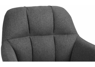 Tabouret de bar Natoma, tissu : noir/gris foncé