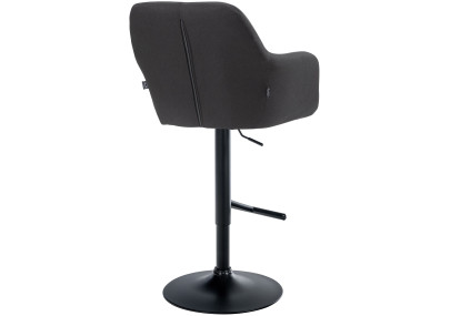 Tabouret de bar Natoma, tissu, noir