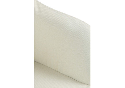 Sgabello da bar Natoma, tessuto, cromato, crema