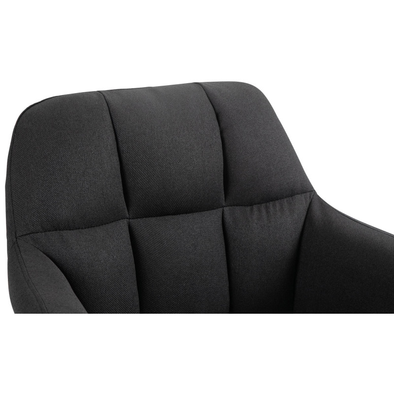 Tabouret de bar Natoma, tissu blanc noir