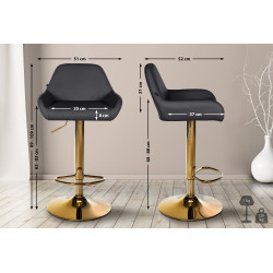 Barhocker Braga Gold Kunstleder