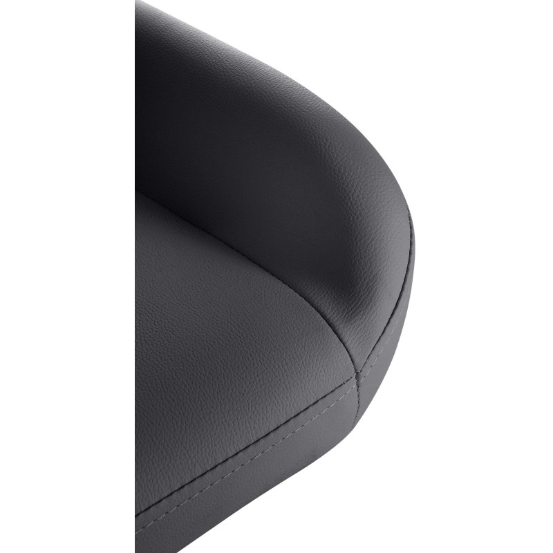 Tabouret de bar Braga Gold en similicuir noir