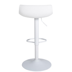 Ensemble de 2 tabourets de bar Aveiro en similicuir blanc