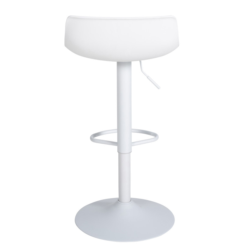 Ensemble de 2 tabourets de bar Aveiro en similicuir blanc