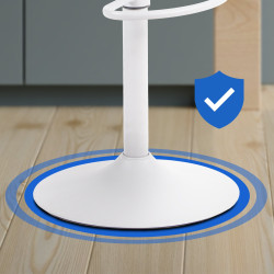 Lot de 2 tabourets de bar Aveiro, similicuir, blanc