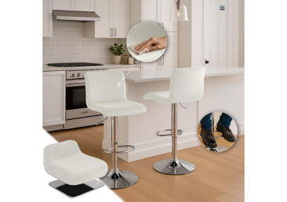 Tabouret de bar Hoover Velvet C crème