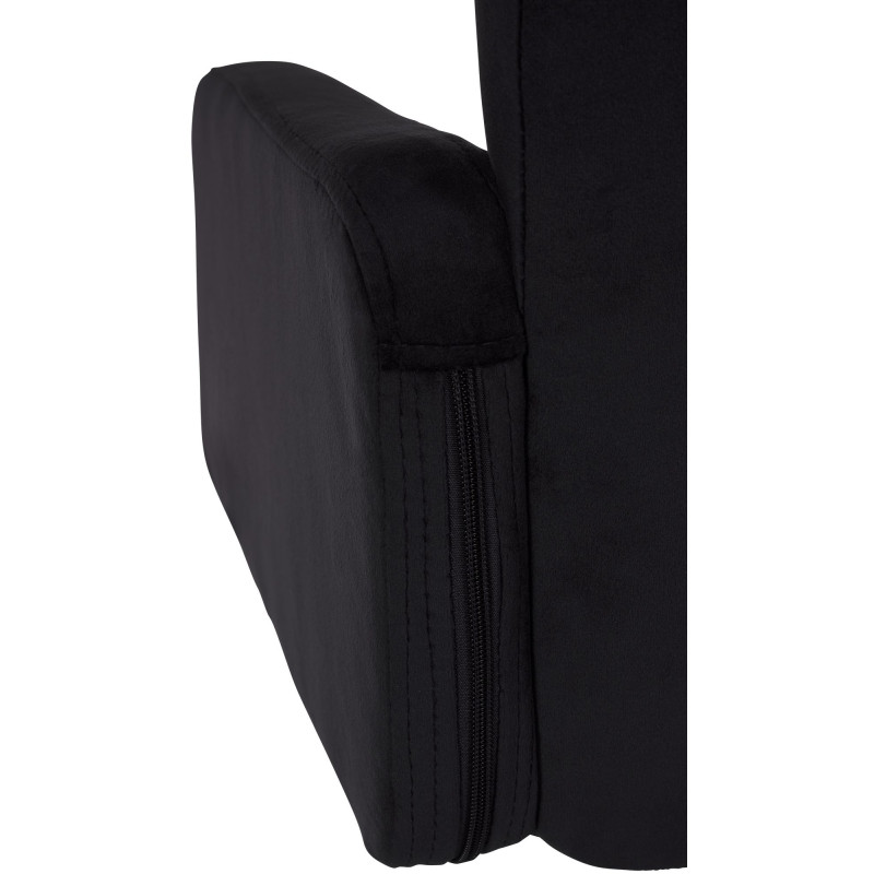 Taburete de bar de terciopelo negro de Los Ángeles