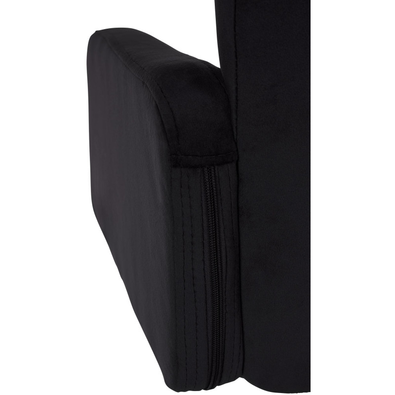 Tabouret de bar en velours blanc, Los Angeles noir