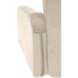 Tabouret de bar Los Angeles en velours chromé crème