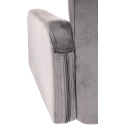 Tabouret de bar en velours blanc, Los Angeles gris