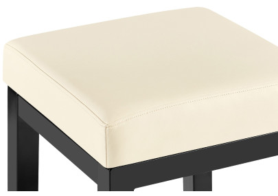 Tabouret de bar Taylor B85, similicuir, crème