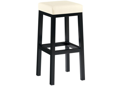 Banqueta de bar Taylor B85, couro sintético, creme