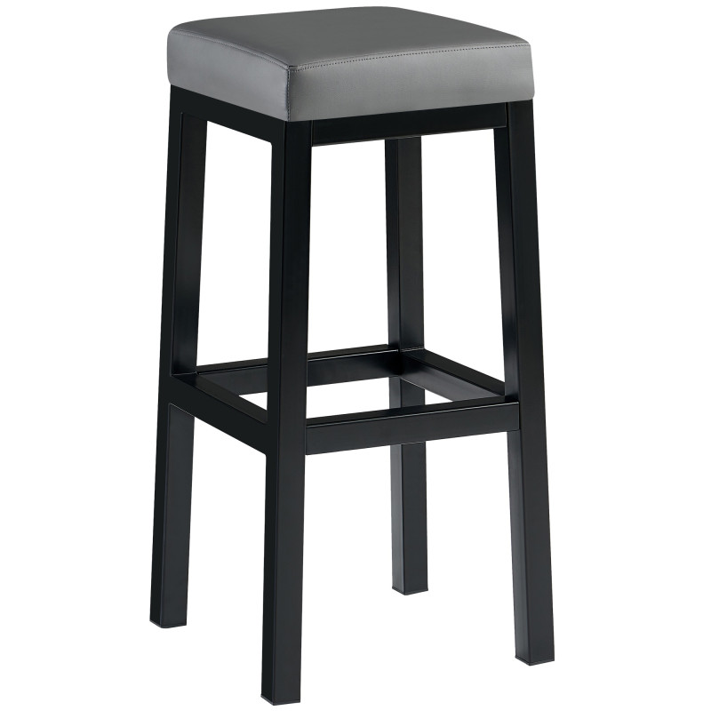 Tabouret de bar Taylor B85 en similicuir gris