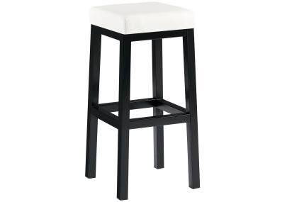 Tabouret de bar Taylor B85, similicuir, blanc