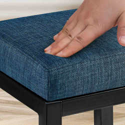 Tabouret de bar en tissu Taylor B85 bleu