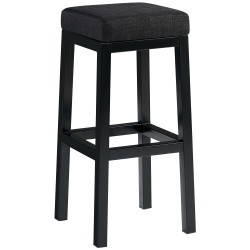 Tabouret de bar en tissu Taylor B85 gris foncé