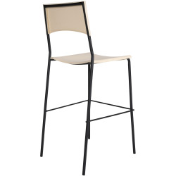 Tabouret de bar Genoa Noir crème