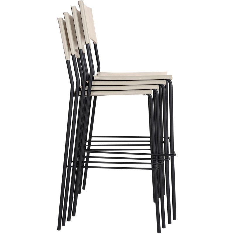 Tabouret de bar Genoa Noir crème