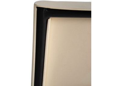 Tabouret de bar Gênes, noir et crème
