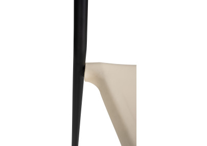 Tabouret de bar Gênes, noir et crème